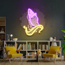 Praying Hands Artwork Led Neon Sign Light
