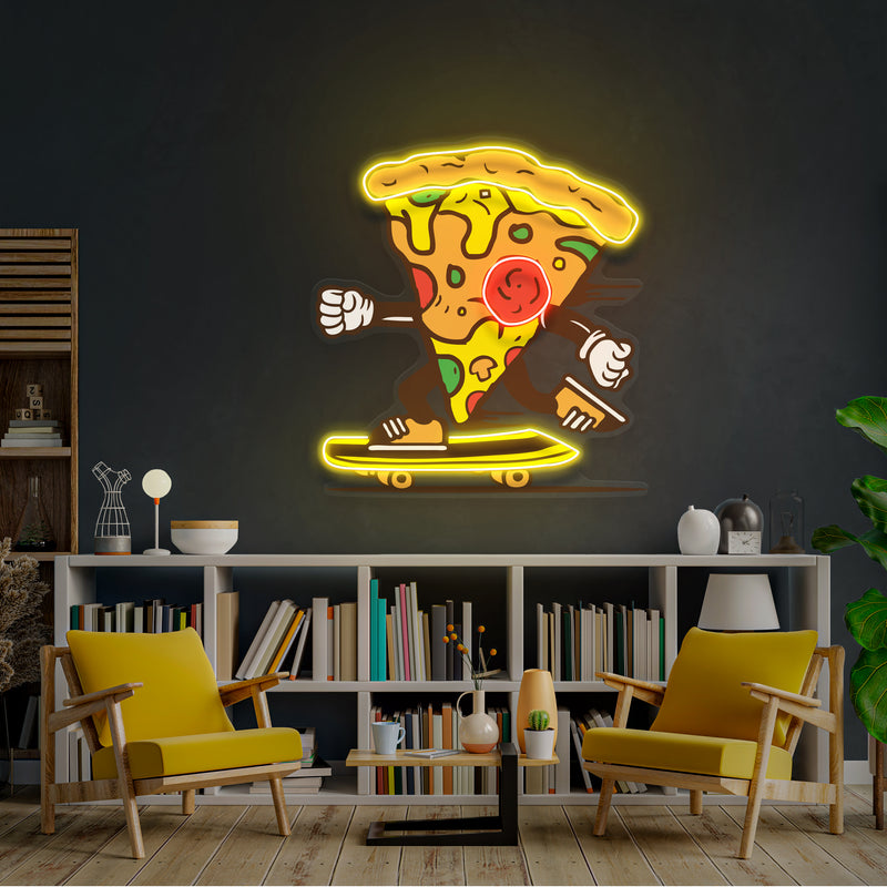 Pizza Skater Artwork Led Neon Sign Light