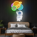 Balloons Astronaut 2 Art work Led Neon Sign Light