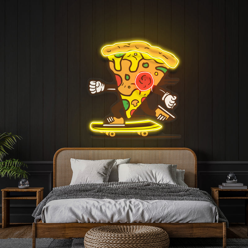 Pizza Skater Artwork Led Neon Sign Light