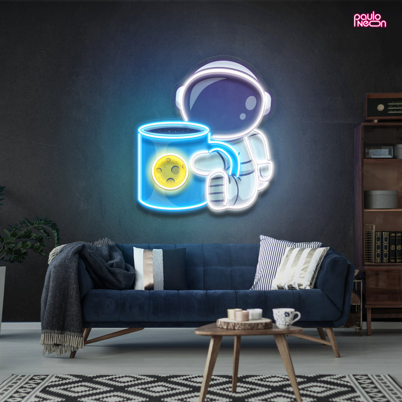 Tea Astronaut Art work Led Neon Sign Light