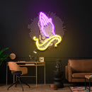 Praying Hands Artwork Led Neon Sign Light