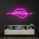 Biting Lipsred Led Neon Sign Light