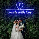 Made With Love 2 Wedding Led Neon Sign Light