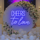 Cheers To Love Led Neon Sign Light, Wedding Neon Sign For Reception