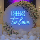 Cheers To Love Led Neon Sign Light, Wedding Neon Sign For Reception