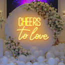 Cheers To Love Led Neon Sign Light, Wedding Neon Sign For Reception
