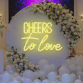 Cheers To Love Led Neon Sign Light, Wedding Neon Sign For Reception