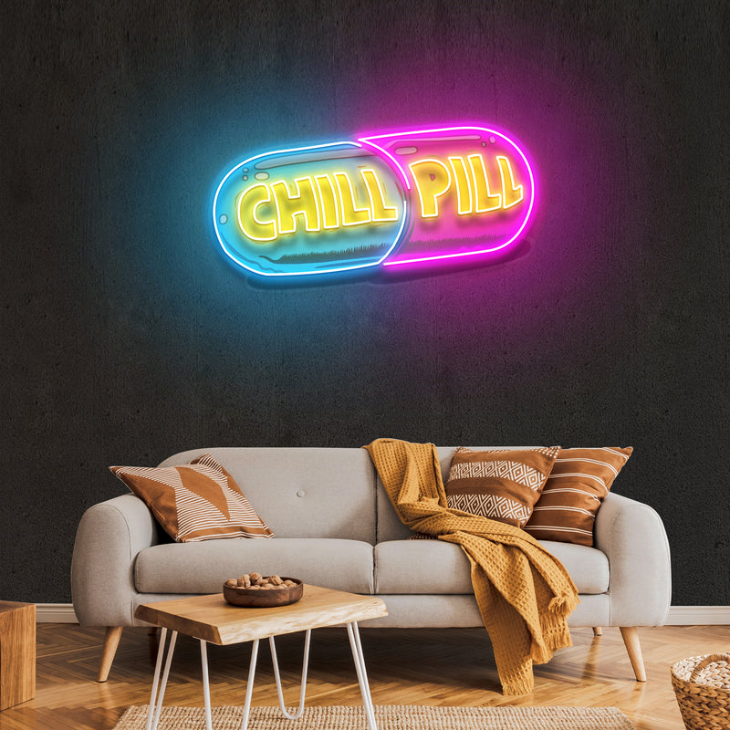 Chill Pill Artwork Led Neon Sign Light