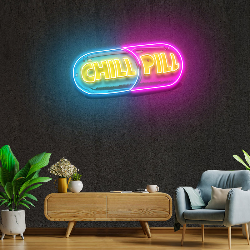 Chill Pill Artwork Led Neon Sign Light