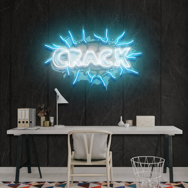 Crack Artwork Led Neon Sign Light