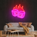 Dice Love Artwork Led Neon Sign Light