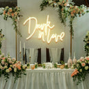 Custom Wedding Neon Sign For Reception, Drunk In Love Neon Sign, Wedding Neon Sign Ideas, Wedding Welcome Sign