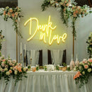 Custom Wedding Neon Sign For Reception, Drunk In Love Neon Sign, Wedding Neon Sign Ideas, Wedding Welcome Sign