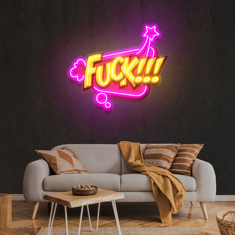 Fuck!!! Artwork Led Neon Sign Light