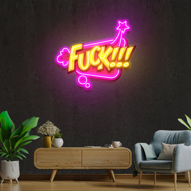Fuck!!! Artwork Led Neon Sign Light