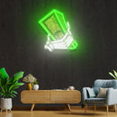 Hand Money Artwork Led Neon Sign Light