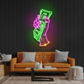 Hand Of Greed Multicolor Led Neon Sign Light