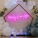 Neon Sign Wedding Backdrop, Happily Even After Led Neon Sign Light, Wedding decoration