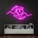 Heart Hand Led Neon Sign Light