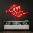 Heart Hand Led Neon Sign Light