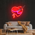 Heart Sword Artwork Led Neon Sign Light