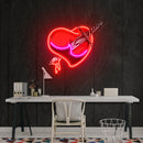 Heart Sword Artwork Led Neon Sign Light