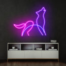 Howling Dog Led Neon Sign Light