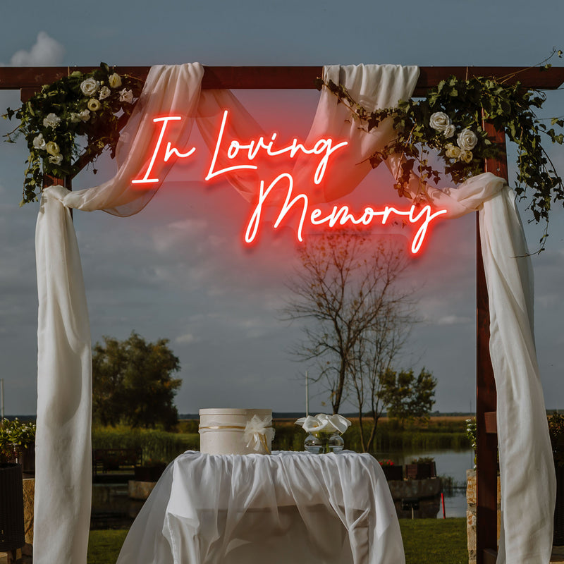 In Loving Memory Led Neon Sign Light, Neon Light Sign For Wedding
