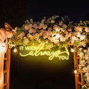 Neon Light Sign For Wedding, It Was Always You Neon Sign, Neon Last Name Sign Wedding