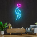 Love Handsign Artwork Led Neon Sign Light