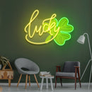 Lucky St Patrick's Day Artwork Led Neon Sign Light