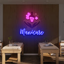 Manicure Artwork Led Neon Sign Light, Nail Salon Decoration