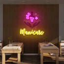 Manicure Artwork Led Neon Sign Light, Nail Salon Decoration