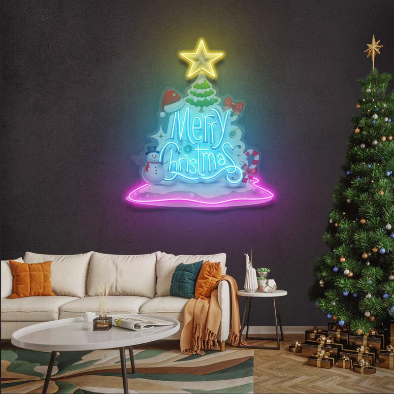 Merry christmas Art Work Led Neon Sign Light