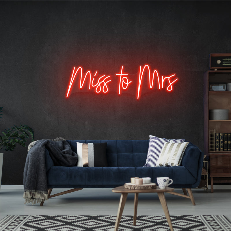 Miss To Mrs Led Neon Sign Light