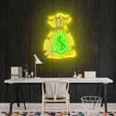 Cash Bag Artwork Led Neon Sign Light
