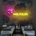Hands Nail Polish Artwork Led Neon Sign Light, Nail Salon Decoration