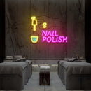 Nail Polish 1 Artwork Led Neon Sign Light, Nail Salon Decoration