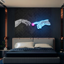 Touching Hand Artwork Led Neon Sign Light