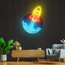 Rocket Artwork Led Neon Sign Light