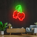 Skull Cherry Artwork Led Neon Sign Light
