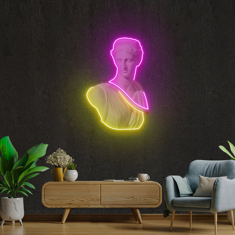 Statue of Woman Neon Artwork Led Neon Sign Light