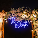 Custom Neon Name Sign Wedding, Til Death Wedding Neon Sign Light, Wedding Neon Sign Ideas