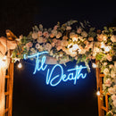 Custom Neon Name Sign Wedding, Til Death Wedding Neon Sign Light, Wedding Neon Sign Ideas