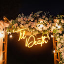 Custom Neon Name Sign Wedding, Til Death Wedding Neon Sign Light, Wedding Neon Sign Ideas