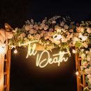 Custom Neon Name Sign Wedding, Til Death Wedding Neon Sign Light, Wedding Neon Sign Ideas