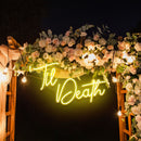 Custom Neon Name Sign Wedding, Til Death Wedding Neon Sign Light, Wedding Neon Sign Ideas