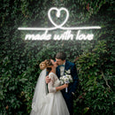 Made With Love 2 Wedding Led Neon Sign Light