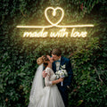 Made With Love 2 Wedding Led Neon Sign Light
